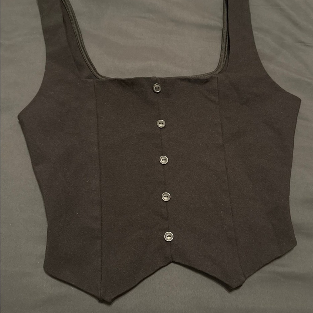 Chic Black Button-Up Women's Bodysuit